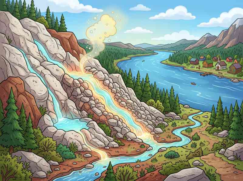 Roch-qui-trempe-&agrave;-l'eau Warm Springs